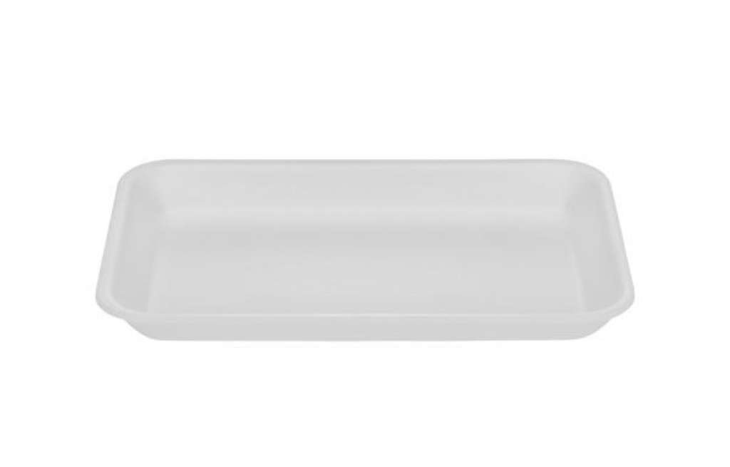 BOM APETITE - BR02 BANDEJA RASA BRANCA (140X210X17MM) - PT.100UN
