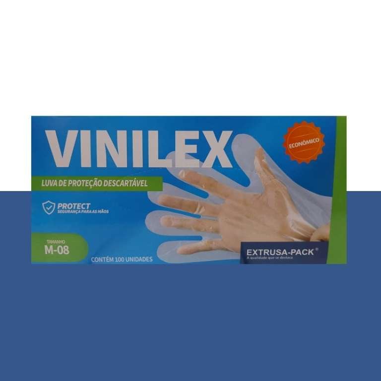 EXPK - LUVA VINILEX (M) - CX.20X100UN