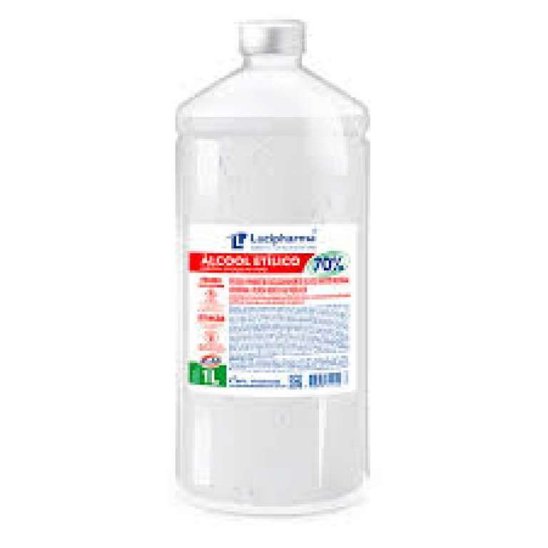 LUCIPHARMA - ALCOOL 70 ETILICO 1 LITRO - CX.12UN