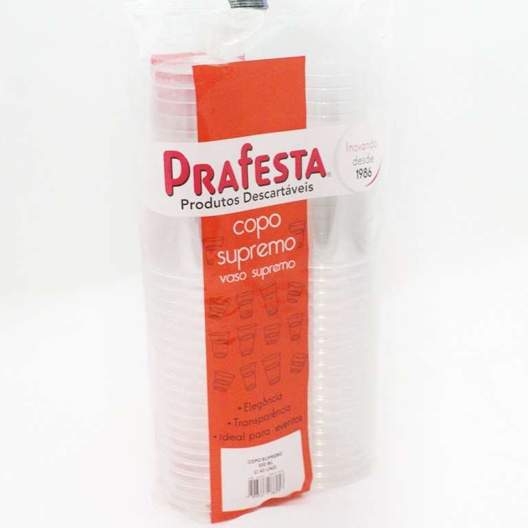 PRAFESTA - COPO 300ML SUPREMO (8605)- PT.40UN
