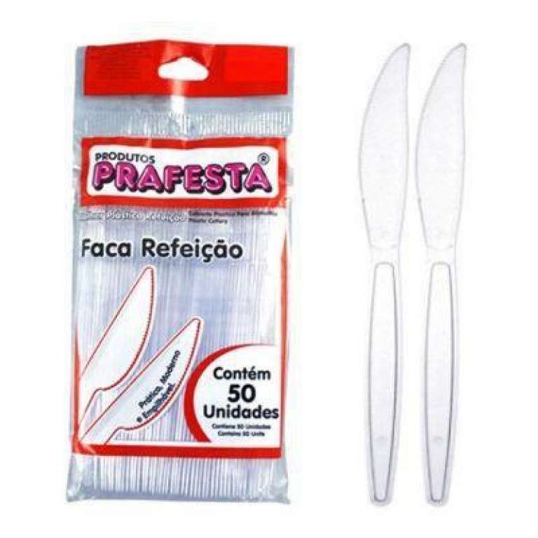 PRAFESTA - FACA REFEICAO PREMIUM CRISTAL - CX.20X50UN*